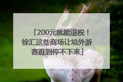 200元就能退税！徐汇这些商场让境外游客逛到停不下来