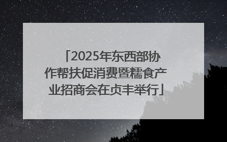 2025年东西部协作帮扶促消费暨糯食产业招商会在贞丰举行