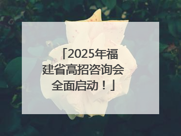 2025年福建省高招咨询会全面启动！