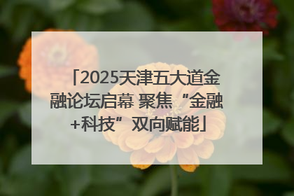 2025天津五大道金融论坛启幕 聚焦“金融+科技”双向赋能