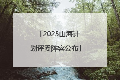 2025山海计划评委阵容公布