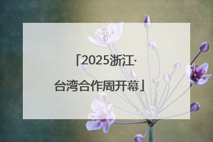 2025浙江·台湾合作周开幕