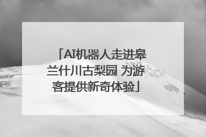 AI机器人走进皋兰什川古梨园 为游客提供新奇体验
